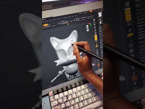 3D Sculpting Sonic Tails in Zbrush | Progress #relatable #3dmodeling