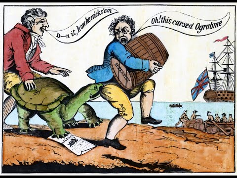 Mr. Laubach - APUSH - 'Ograbme' cartoon (Embargo Act, Non-Intercourse Act, Macon's Bill No. 2)