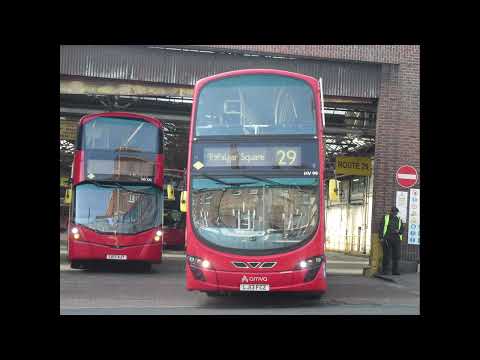 Wright Gemini 2 Volvo B5LH Arriva London HV99 LJ13FCZ Route 29 Leaving Outside Wood Green Bus Depot