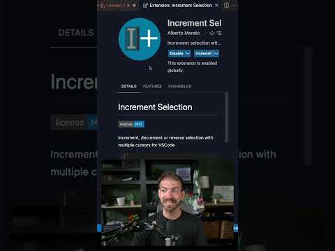 VS Code Increment Selection Extension #vscode