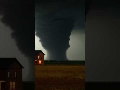 Lightning and thunder strike a car driving in the street