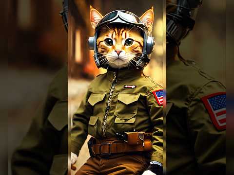 The Brave Soldier Cat: A Hero, cute cat🐱 cute💕 kitten #shorts #shortvideo #youtube #youtubeshorts