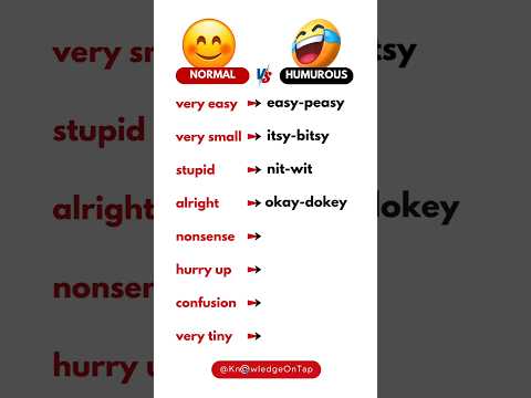 Humourous Slang English Words 🤣