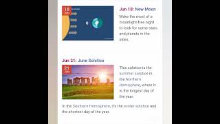 Astronomy Calendar June 2023. #space