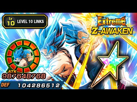 100% EZA TEQ LR GOD GOKU & GOD VEGETA LEVEL 10 LINKS!!!!!!!!!!! Dragon Ball Z Dokkan Battle