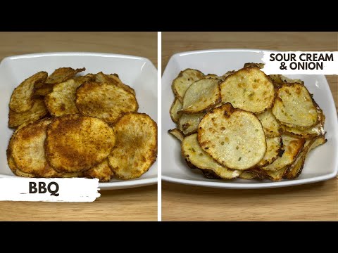 Potato Chips in the Air Fryer | BBQ and Sour Cream and Onion