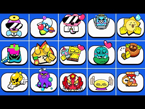 All Animated Pins (Brawl Pass 22-35) | Brawl Stars