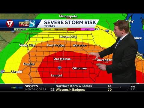 Iowa Weather: Severe storms possible this afternoon