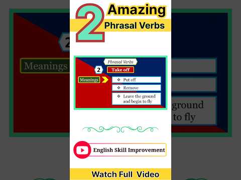 2 Amazing Phrasal Verbs - Take after and Take off #shorts #youtubeshorts #viralshorts