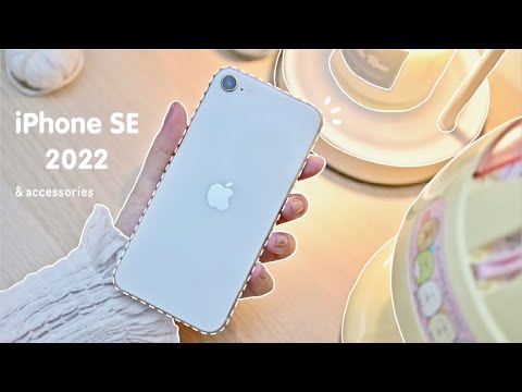 New iPhone se 2022 unboxing  ☁️ aesthetic setup | accessories