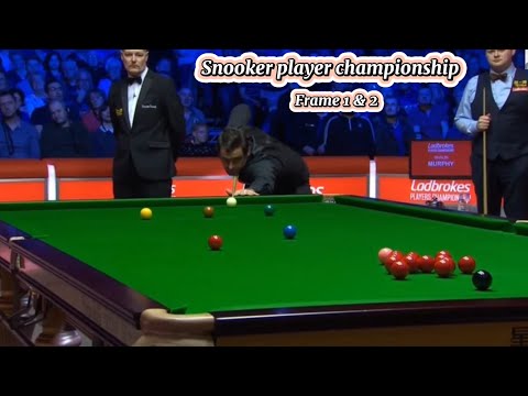 Snooker player championship Ronnie O’Sullivan Vs Murphy ( frame 1 & 2).