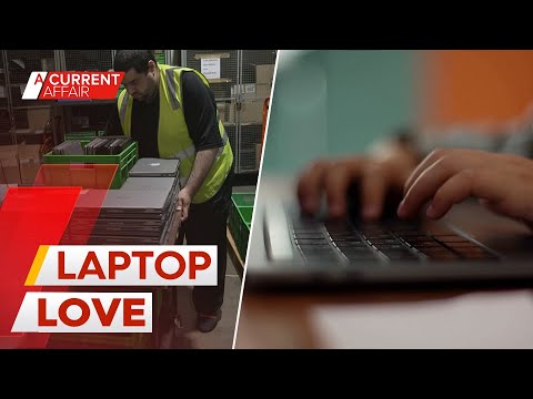 Laptops are essential in Aussie classrooms - but not everyone can afford them | A Current Affair