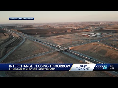 Interstate 35 access to Huxley to be cut off as construction forces interchange closure