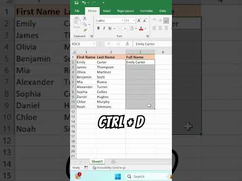 Auto-Fill Full Name In Excel