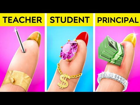 BEST SCHOOL HACKS AND DIY IDEAS 😱 Easy Drawing With Pencil 📦 Teacher VS Student by 123 GO