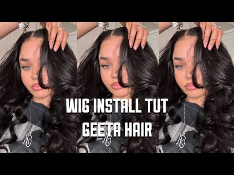 WIG INSTALL TUTORIAL || 30" BODY WAVE NATURAL BLACK || GEETA HAIR