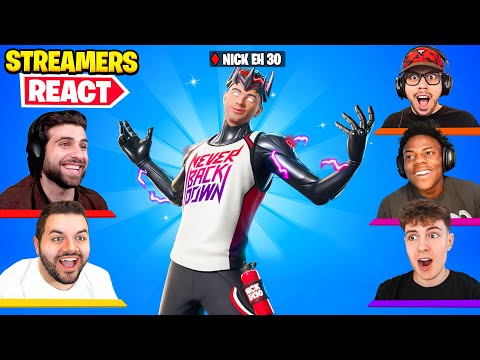 Streamers react to NickEh30 Icon Skin!