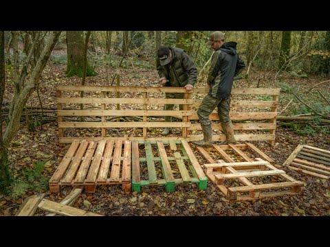 Building in the Woods using Free Recycled Pallets