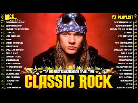 ACDC, Guns N Roses, U2, Aerosmith, Queen, Bon Jovi, Metallica 🔥 Best Classic Rock Songs 70s 80s 90s