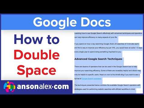 How to Double Space in Google Docs