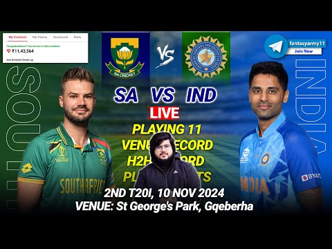 🔴LIVE SA vs IND Prediction | SA vs IND | South Africa vs India 2nd T20I 2024