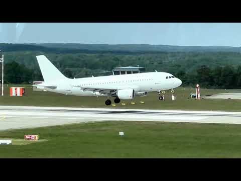 41air Airbus A319 Landing at Dresden 9A-MUC