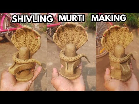 Shivling Making 🌺 Har Har Mahadev // मिट्टी के साथ शिवलिंग बनाना  #shiv #craft #trending #shivling