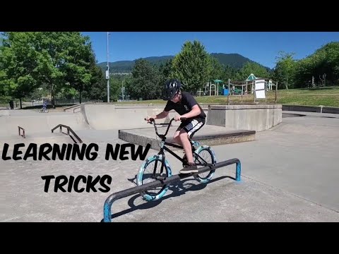 Trying and learning some new bmx tricks and skills