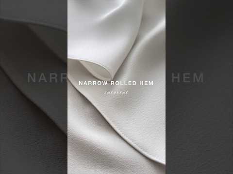 Narrow rolled hem tutorial #sewingtips #sewingtipsandtricks #rolledhem #sewmyclothes #memadewardrobe