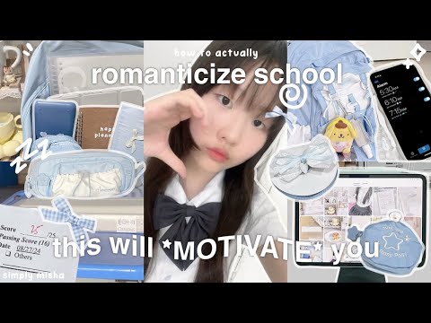 *ULTIMATE* HOW TO ROMANTICIZE SCHOOL?! 10 ways🐇🎧: A+ back to school, good mindsets,study motivation