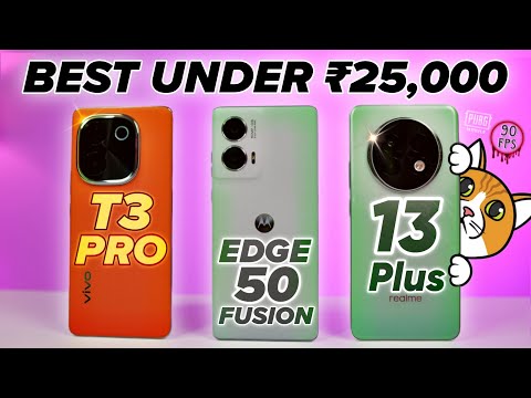 vivo T3 Pro 5G vs Realme 13 Plus vs Moto edge 50 Fusion * FULL COMPARISON * Battery Drain, Camera 🔥