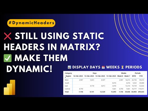 Stop Using Static Headers! Create a Fully Dynamic Power BI Matrix | MiTutorials