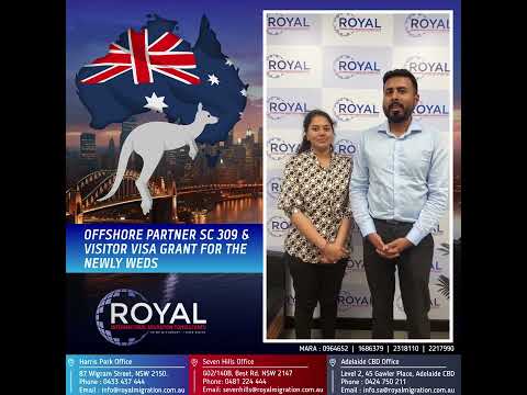 OFFSHORE PARTNER  SC309 AND VISITOR VISA GRANT FOR THE NEWLY WEDS