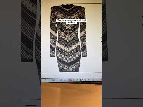 “Balmain Monogram-Pattern Knitted Minidress:The Must-Have Fashion Statement!”#fashion #shopping