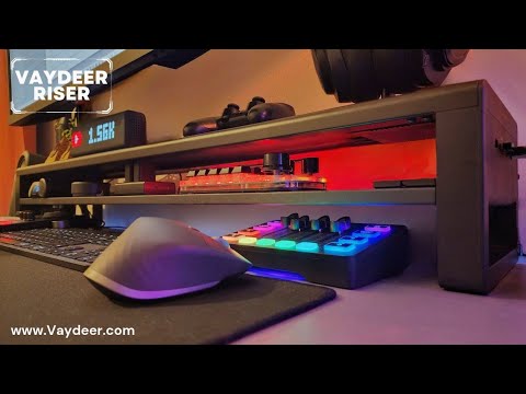 Vaydeer Upgraded 2 Tier Dual Monitor Riser Stand (Unboxing)