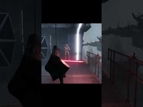 What Happens When Darth Vader Force Pushes a Stormtrooper Off the Ledge