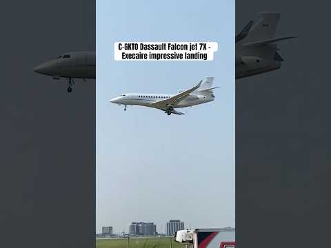 C-GKTO Dassault Falcon 7X -Execaire spotted landing in Toronto #dassaultfalcon #privatejet #flygta