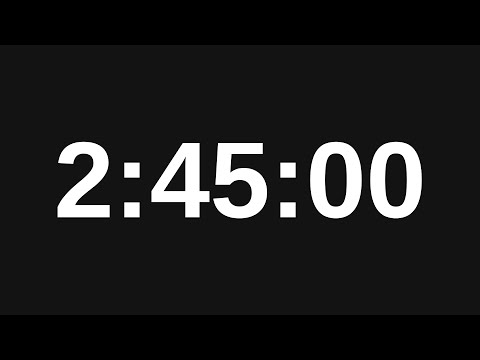 2 Hour 45 Minute Timer - 165 Minute Countdown Timer