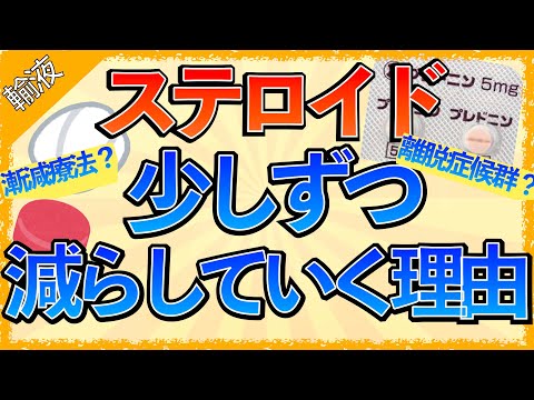 イラストで学ぶ医学！「ステロイドを少しずつ減らしていく理由とは」ステロイドの副作用/離脱症候群/急に辞めるとどうなる