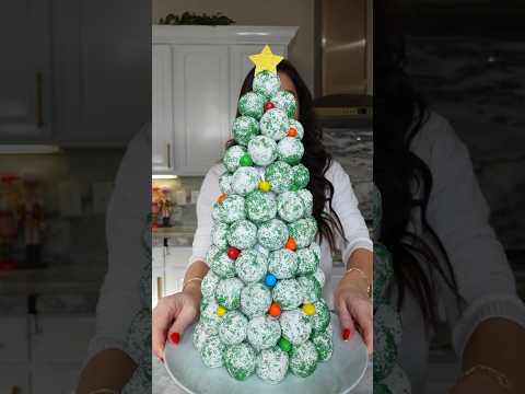 Christmas Donut Tree! 🎄🍩✨🍩🎄 #ChristmasRecipe #ChristmasDesserts #DonutChristmasTree