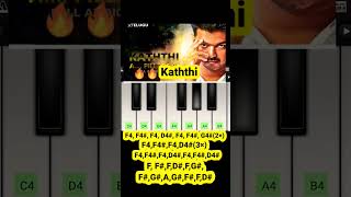 Kaththi🔥BGM Keyboard notes#trending #piano tutorial#perfect piano