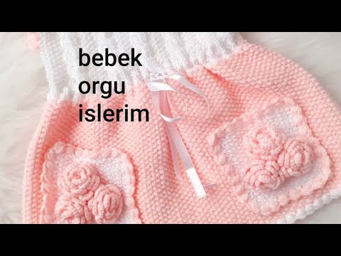 ÖRGÜ KIZ ELBİSE MODELİ-BURGULU ELBİSE