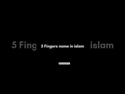 5 finger names #ramadankareem #ramadan