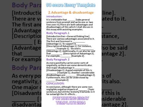 90 Score Template| PTE latest Writing Essay Template Changes 2024| Tips #pte #ptewriting KanGoKiwi