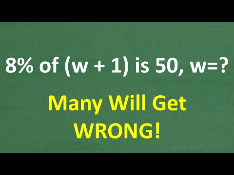 Can You Solve This Tricky Percent Problem? MANY will get WRONG!