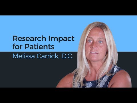 Research Impact for Patients - Melissa Carrick, D.C.