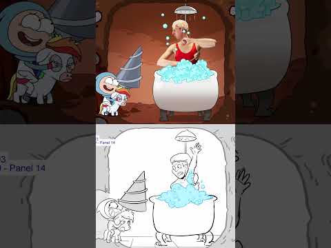 Animated Shower - Live Action Washer | Side by Side (Animation Meme) #boyanddragon #shorts