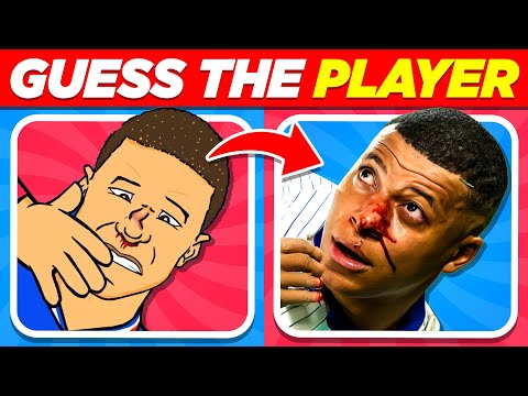 Can You Guess Player by his CARTOON Version? ⚽🤔🏆| Easy, Medium, Hard | Ronaldo, Messi, Football Quiz