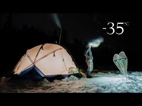 4 Days Winter Camping in Deep Cold -35