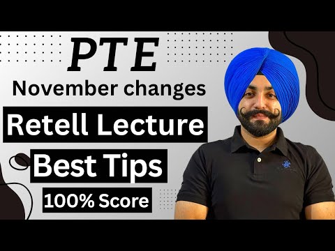 PTE Retell Lecture new template after 4th November changes and best tips (Gurwinder Sir)